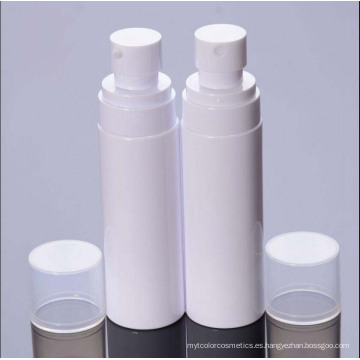 Paquete de loción y botella de plástico blanco para cosméticos